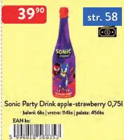 Qanto Sonic Party Drink apple-strawberry nabídka