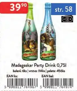 Qanto Madagaskar Party Drink nabídka