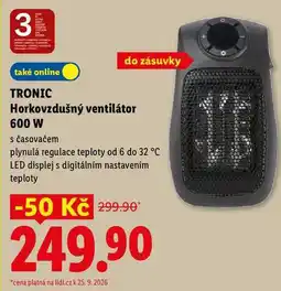 Lidl TRONIC Horkovzdušný ventilátor 600 W nabídka