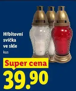 Lidl Hřbitovní svíčka ve skle, kus nabídka