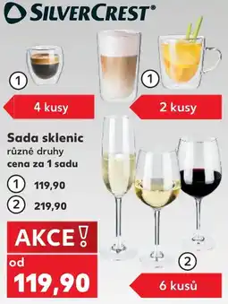 Kaufland SilverCrest sada sklenic různé druhy nabídka