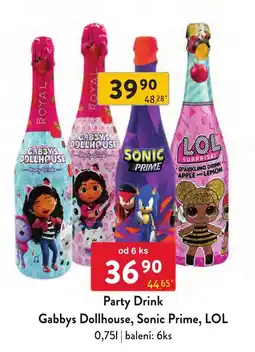 Qanto Party Drink Gabby's Dollhouse, Sonic Prime, LOL nabídka