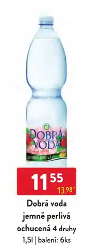Qanto Dobrá voda jemně perlivá ochucená 4 druhy nabídka
