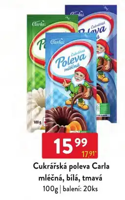 Qanto Cukrářská poleva Carla mléčná, bílá, tmavá nabídka