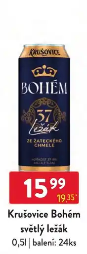 Qanto Krušovice Bohém světlý ležák nabídka