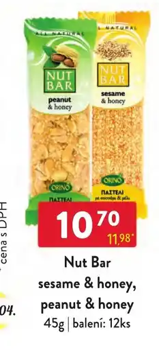 Qanto Nut Bar sesame & honey, peanut & honey nabídka