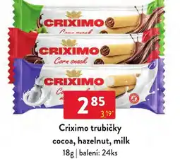 Qanto Criximo trubičky cocoa, hazelnut nabídka