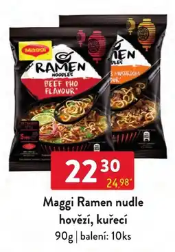 Qanto Maggi Ramen nudle hovězí, kuřecí nabídka