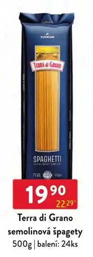 Qanto Terra di Grano semolinová špagety nabídka