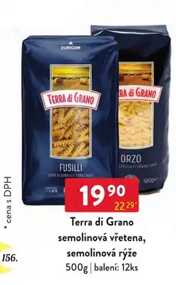 Qanto Terra di Grano semolinová vřetena, semolinová rýže nabídka