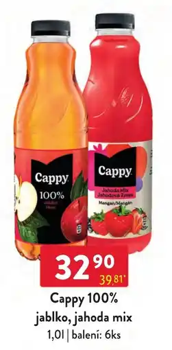 Qanto Cappy 100% jablko, jahoda mix nabídka