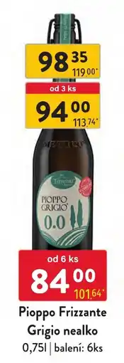 Qanto Pioppo Frizzante Grigio nealko nabídka