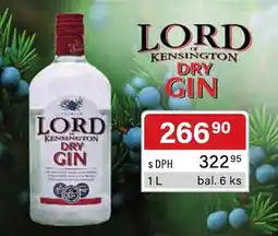 Qanto Lord of Kensington dry gin nabídka