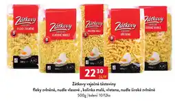 Qanto Zátkovy vaječné těstoviny nabídka