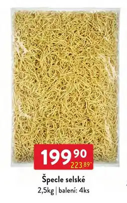 Qanto Špecle selské nabídka