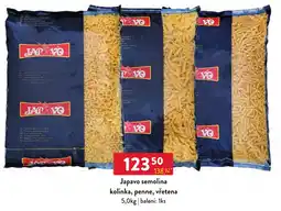 Qanto Japavo semolina kolínka, penne, vřetena nabídka
