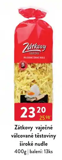 Qanto Zátkovy vaječné válcované těstoviny široké nudle nabídka