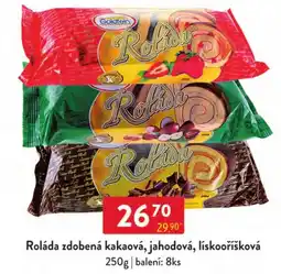 Qanto Roláda zdobená kakaová, jahodová, lískooříšková nabídka