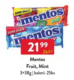 Qanto Mentos Fruit, Mint nabídka