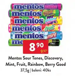 Qanto Mentos sour tones discovery mint fruit rainbow berry good nabídka