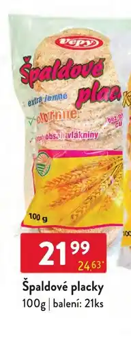 Qanto Vepy špaldové placky nabídka