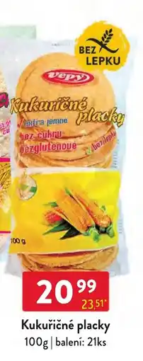 Qanto Vepy kukuřičné placky nabídka