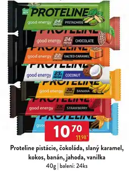 Qanto Proteline pistácie, čokoláda, slaný karamel, kokos, banán, jahoda, vanilka nabídka