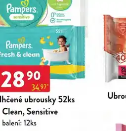 Qanto Pampers ihčené ubrousky clean sensitive nabídka
