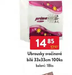Qanto Prima ubrousky svačinové nabídka