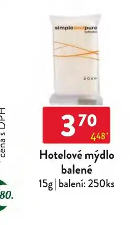 Qanto simpleandpure Hotelové mýdlo nabídka