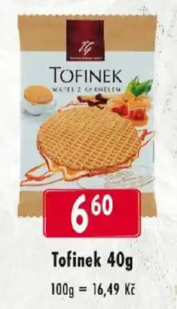 Qanto Tofinek wafel z karmelem nabídka