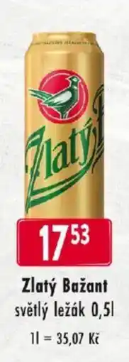 Qanto Zlatý Bažant světlý ležák nabídka
