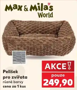 Kaufland Max & Mila's World Pelišek pro zvířata nabídka