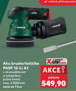 Kaufland Parkside aku bruska/leštička Pasp 12-Li A1 nabídka