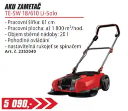 Einhell Akku zametač te-sw 18/610 li-solo nabídka