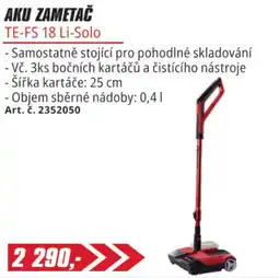 Einhell Akumulátorový zametač TE-FS 18 Li-Solo nabídka