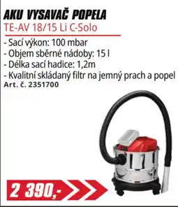 Einhell C-Solo Akuvysavač popela TE-AV 18/15 Li nabídka