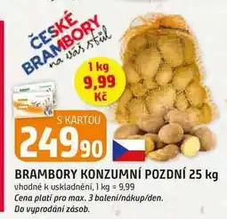 Trefa BRAMBORY KONZUMNÍ POZDNÍ nabídka