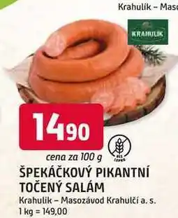Trefa ŠPEKÁČKOVÝ PIKANTNÍ TOČENÝ SALÁM nabídka