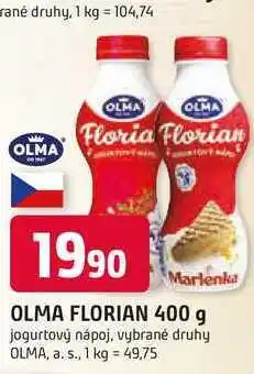 Trefa OLMA FLORIAN 400 g jogurtový nápoj, vybrané druhy nabídka