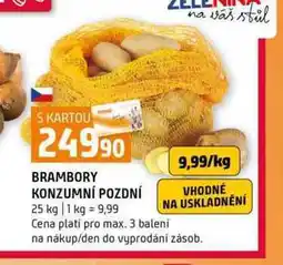 Terno BRAMBORY KONZUMNÍ POZDNÍ nabídka