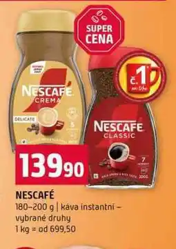 Terno NESCAFÉ 180-200 g káva instantni vybrané druhy nabídka