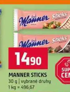 Terno MANNER STICKS 30 g vybrané druhy nabídka