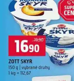 Terno ZOTT SKYR 150 g vybrané druhy nabídka
