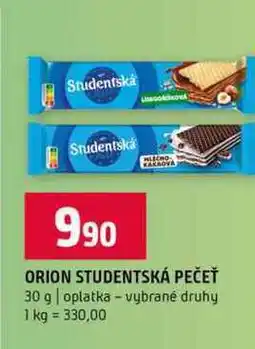 Terno ORION STUDENTSKÁ PEČEŤ 30 g oplatka vybrané druhy nabídka