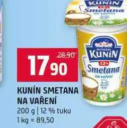 Terno KUNIN SMETANA NA VAŘENÍ 200 g 12% tuku nabídka