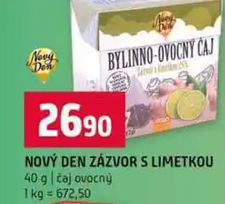 Terno NOVÝ DEN ZÁZVOR S LIMETKOU 40 g čaj ovocný nabídka