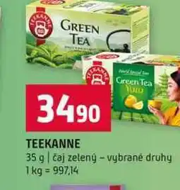 Terno TEEKANNE 35 g čaj zelený vybrané druhy nabídka