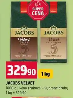 Terno JACOBS VELVET 1000 g káva zrnková vybrané druhy nabídka