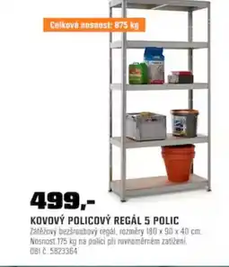 OBI Kovový policový regál 5 polic nabídka